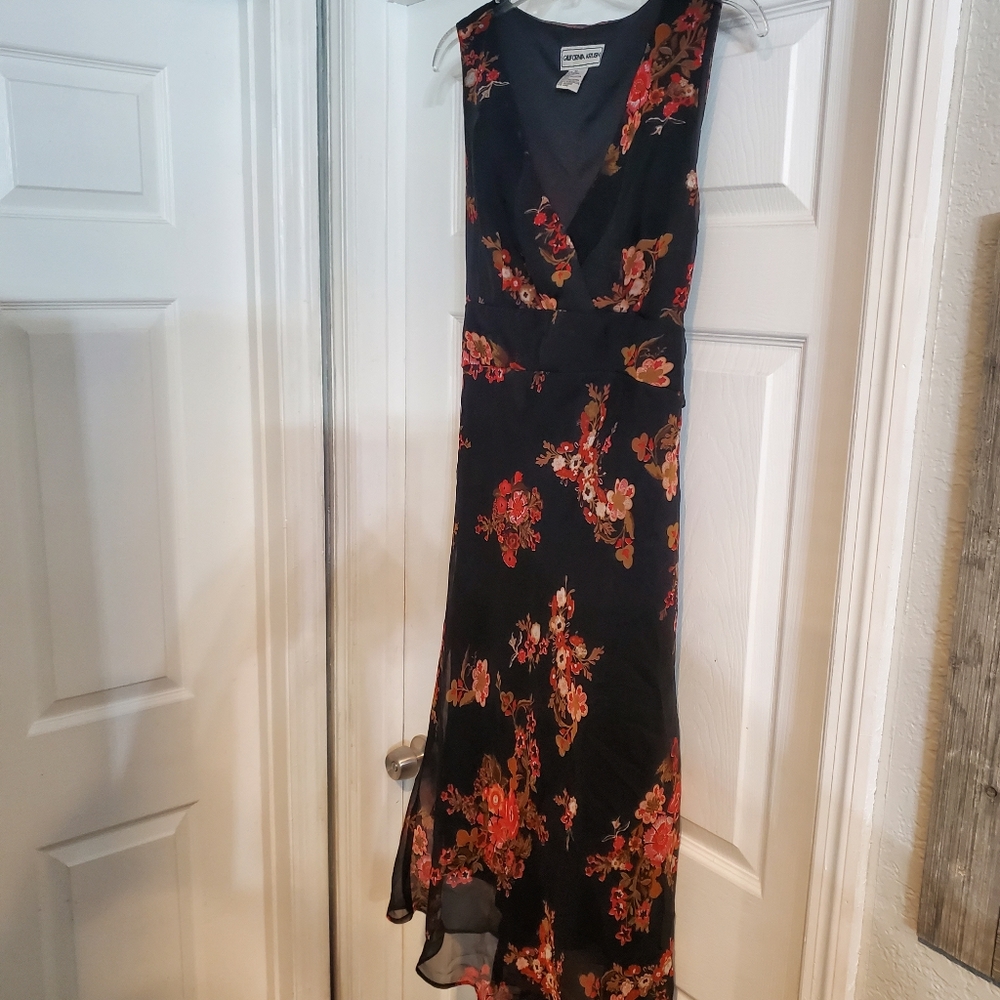 Black floral dress